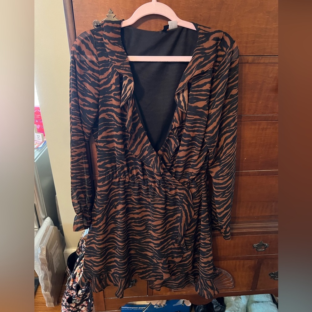 Tiger Print Dress Fit and Flare